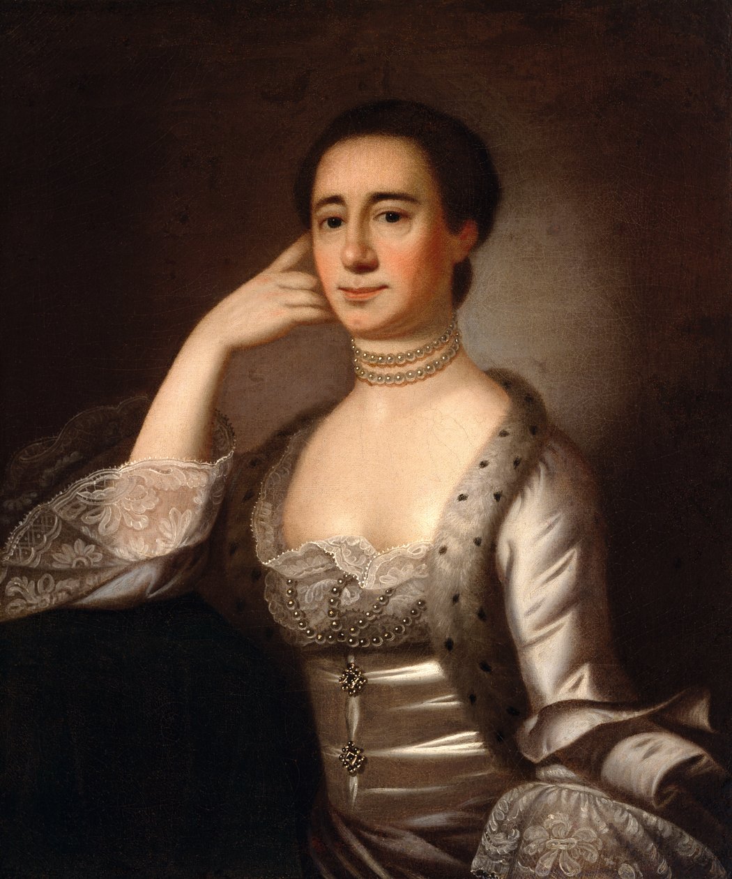 صورة للسيدة جون شامبنيس ، c.1763 بواسطة إرميا ثيوس