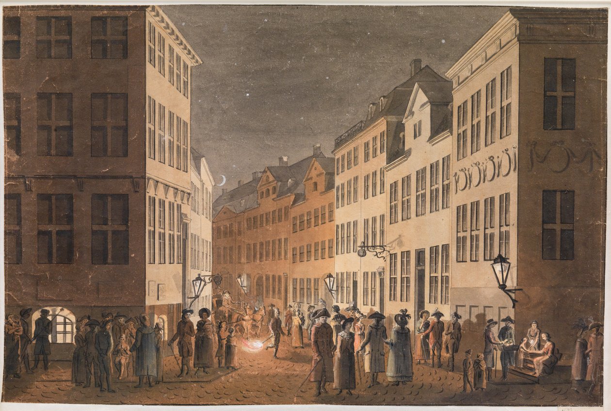 جزء من Østergade يُرى من Kongens Nytorv. بواسطة جيس بوندسن