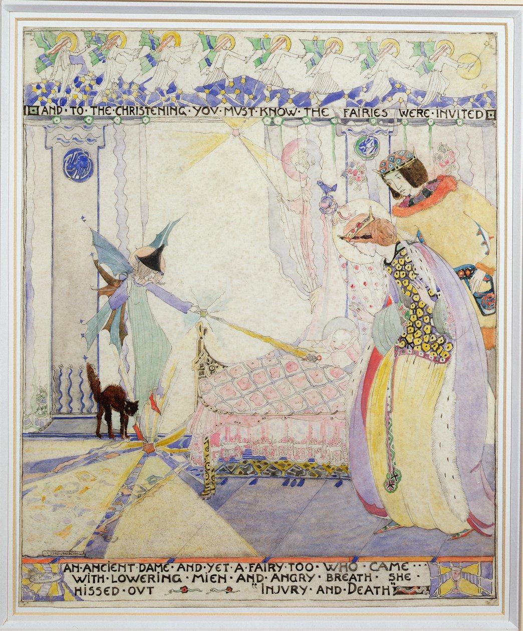 وإلى التعميد، رسم توضيحي من "الجمال النائم" (ألوان مائية على ورق) بواسطة جيسي ماريون كينج