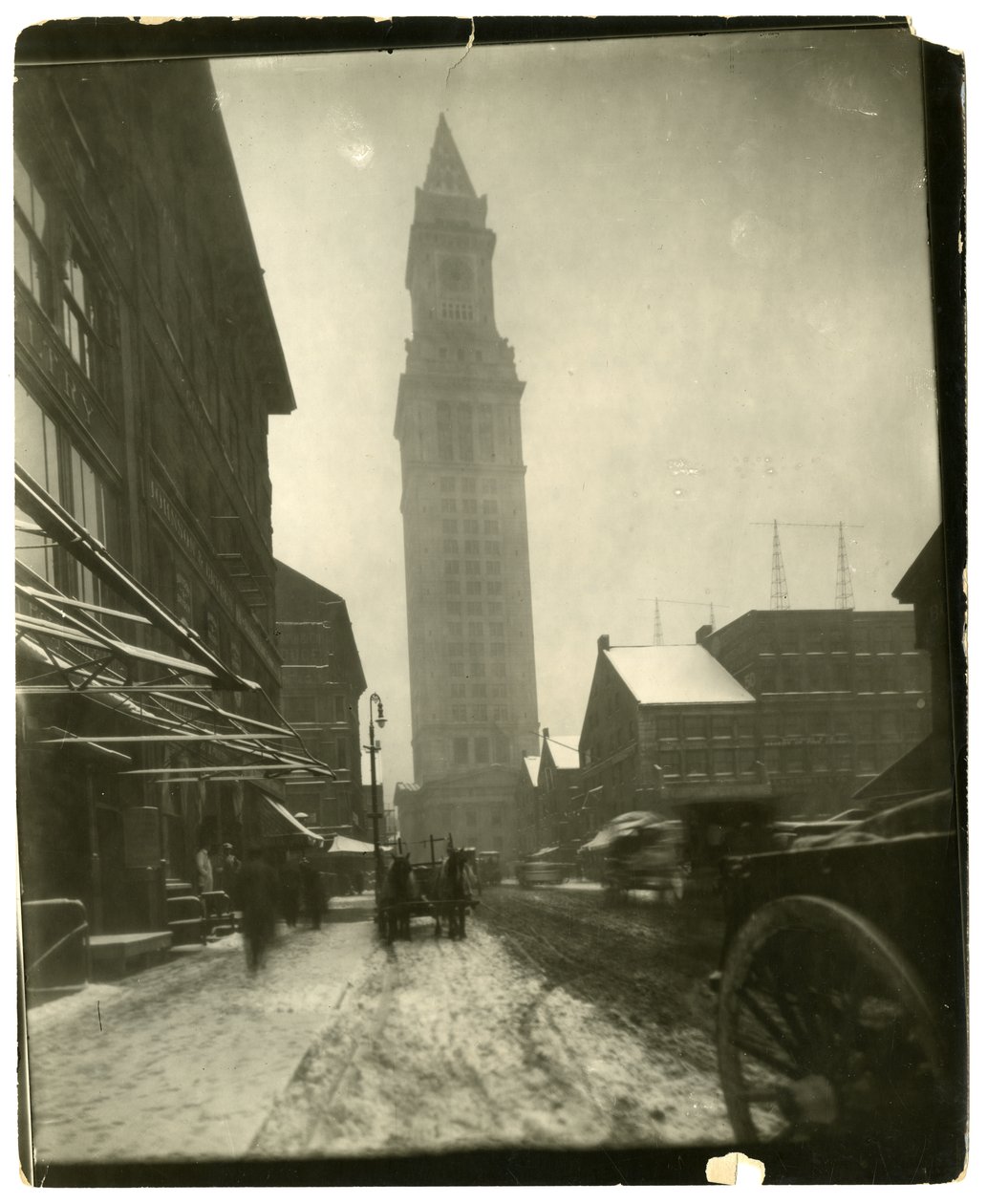 Custom House ، بوسطن ، الولايات المتحدة الأمريكية ، حوالي 1902-10 (صورة فضية جيلاتينية) بواسطة جيسي تاربوكس بيلز