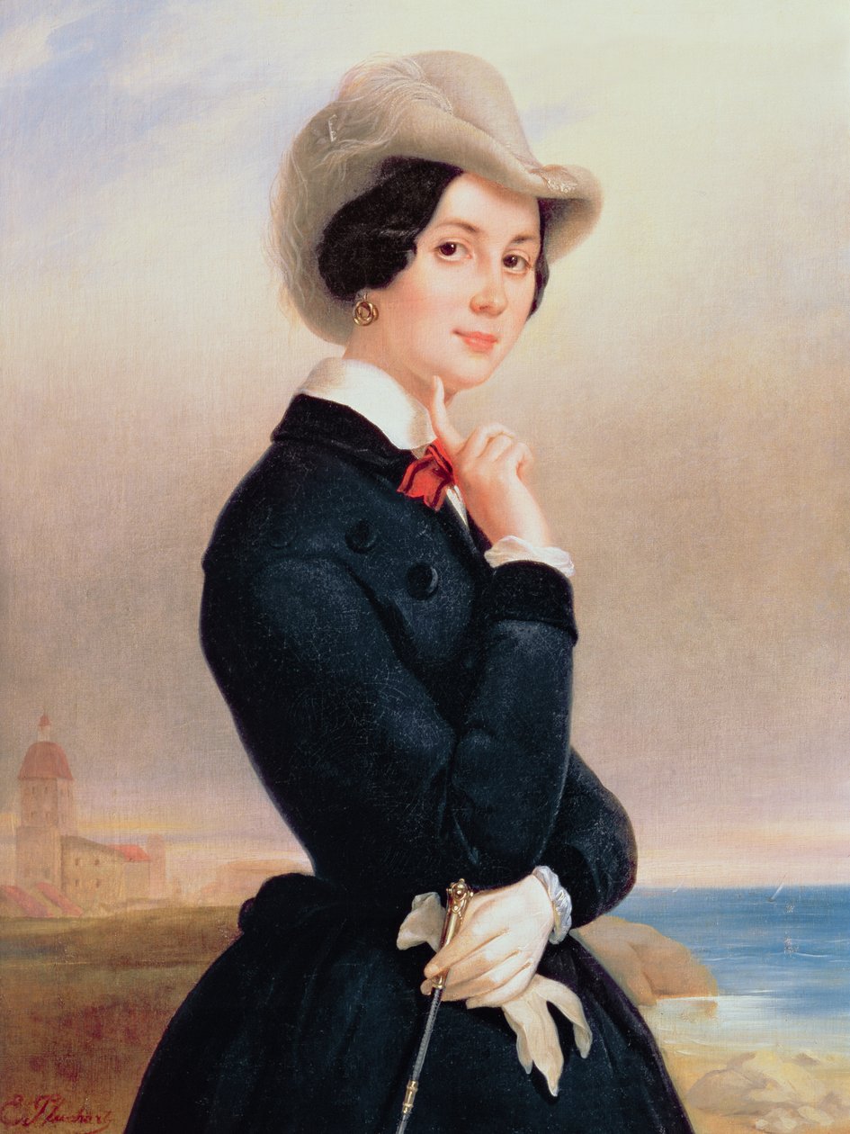 صورة فيرا سامويلوفا ، 1840s بواسطة يفجيني ألكسندروفيتش بلوخارت