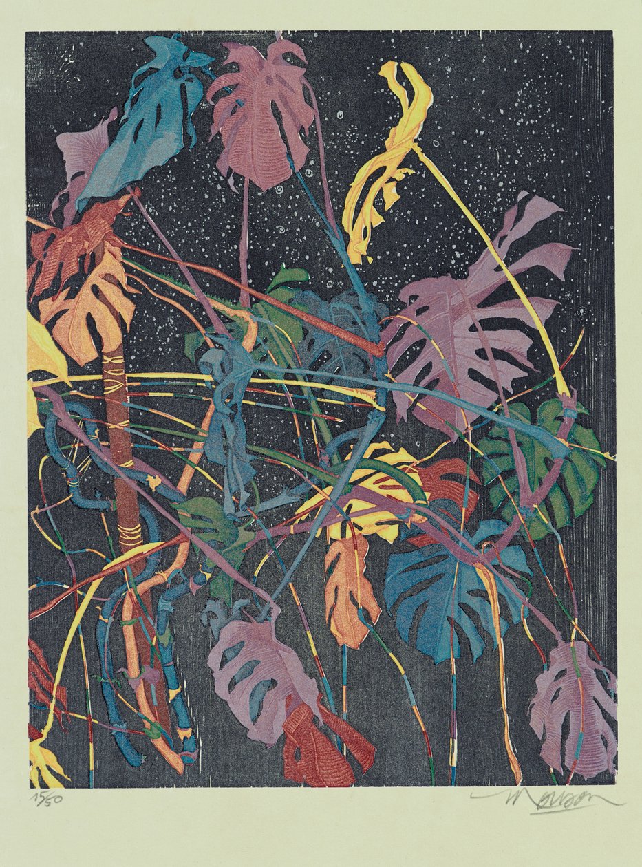 Diptych B، 2011 (نقش خشبي) بواسطة جيم مونسون
