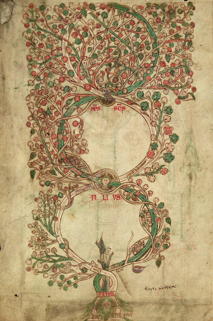 MS 255A fol.12v من Liber Figuarum بواسطة يواكيم فيوري