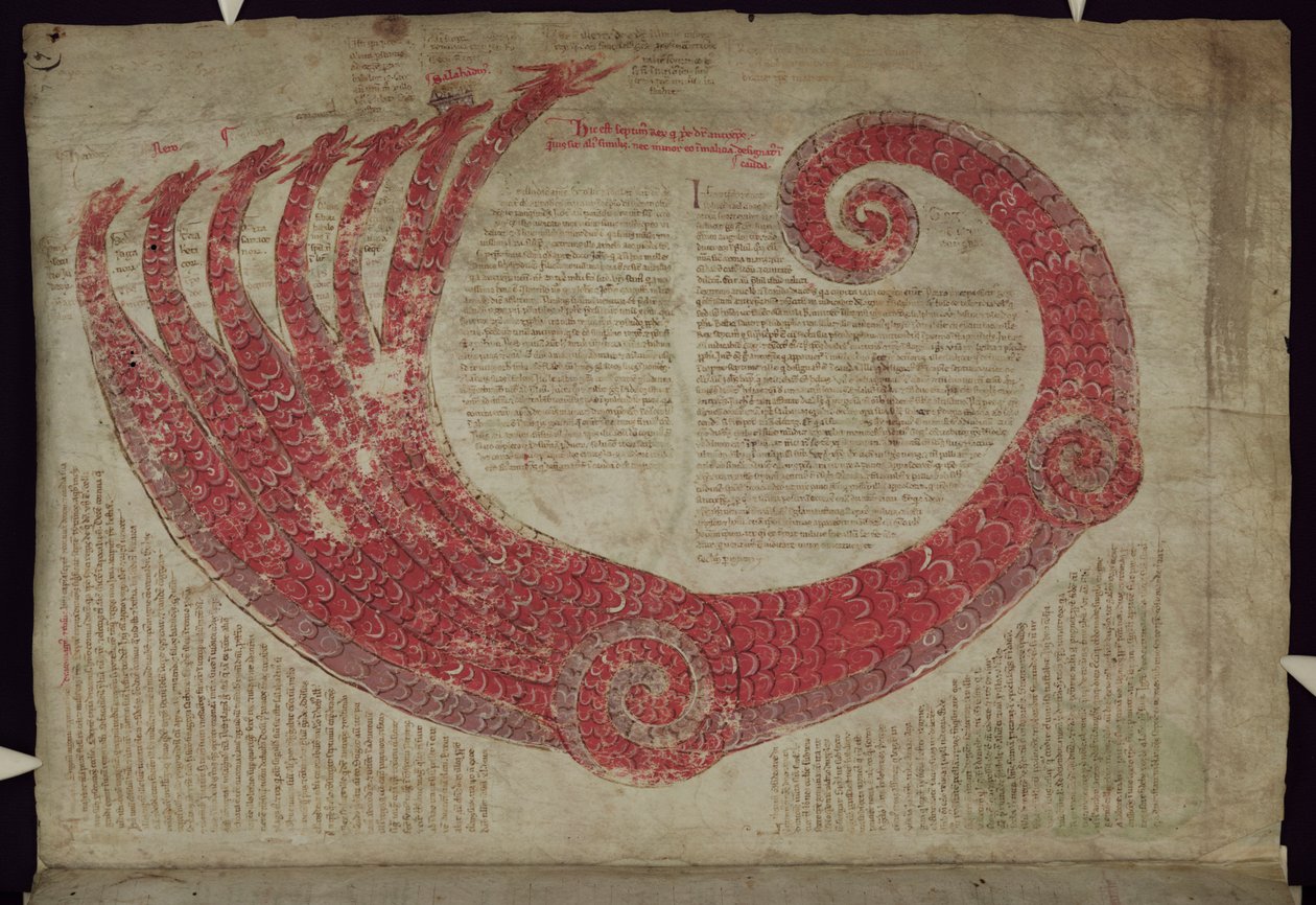 MS 255A fol.7r مخلوق خيالي ، من Liber Figuarum بواسطة يواكيم فيوري