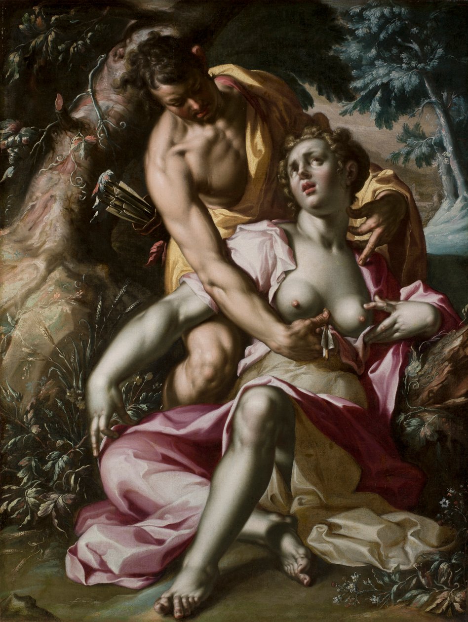 Cephalus and Procris (موت Procris) بواسطة يواكيم انطونيس وتويل