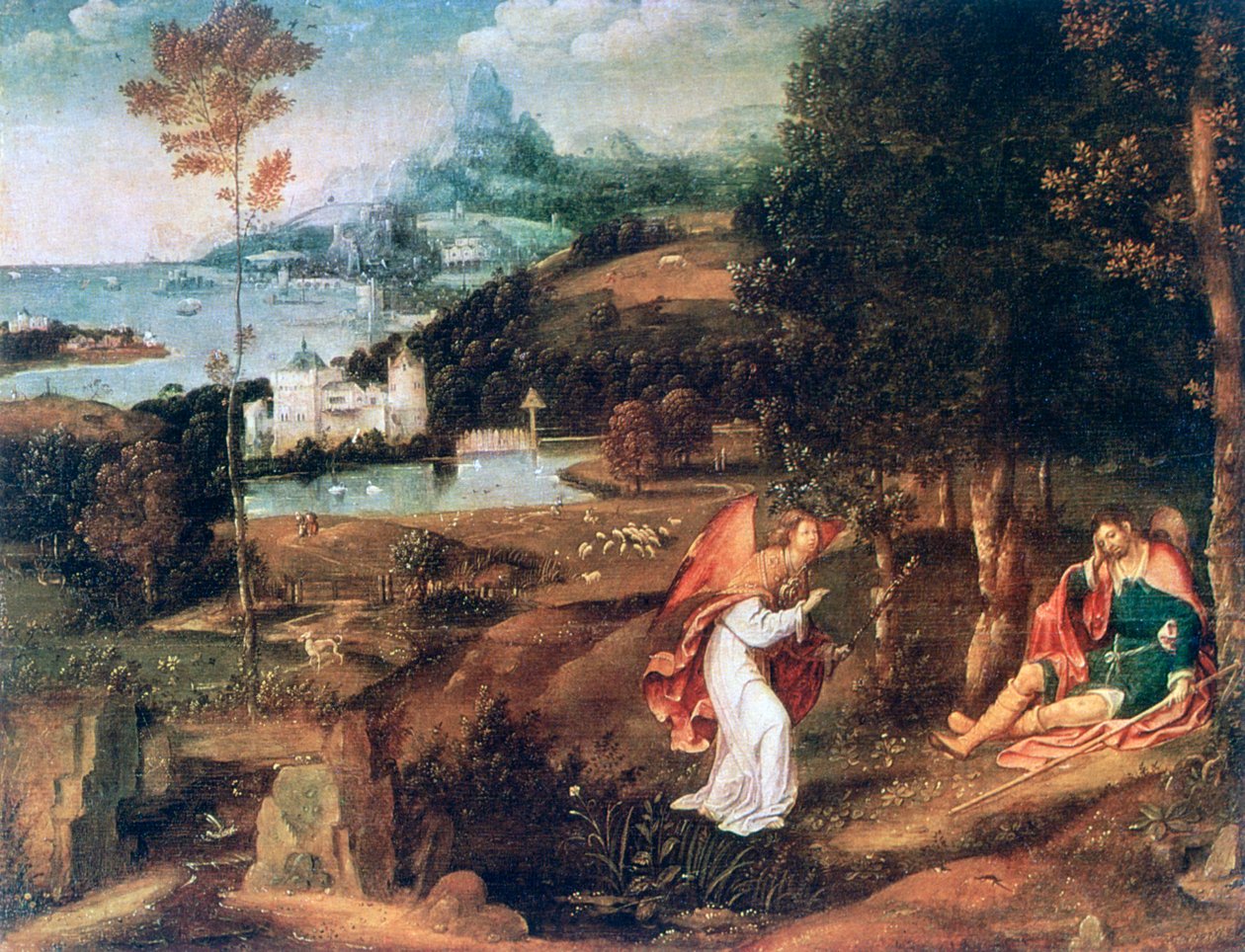 مشهد المناظر الطبيعية مع سانت روش ، c1500-1524 بواسطة يواكيم باتينير