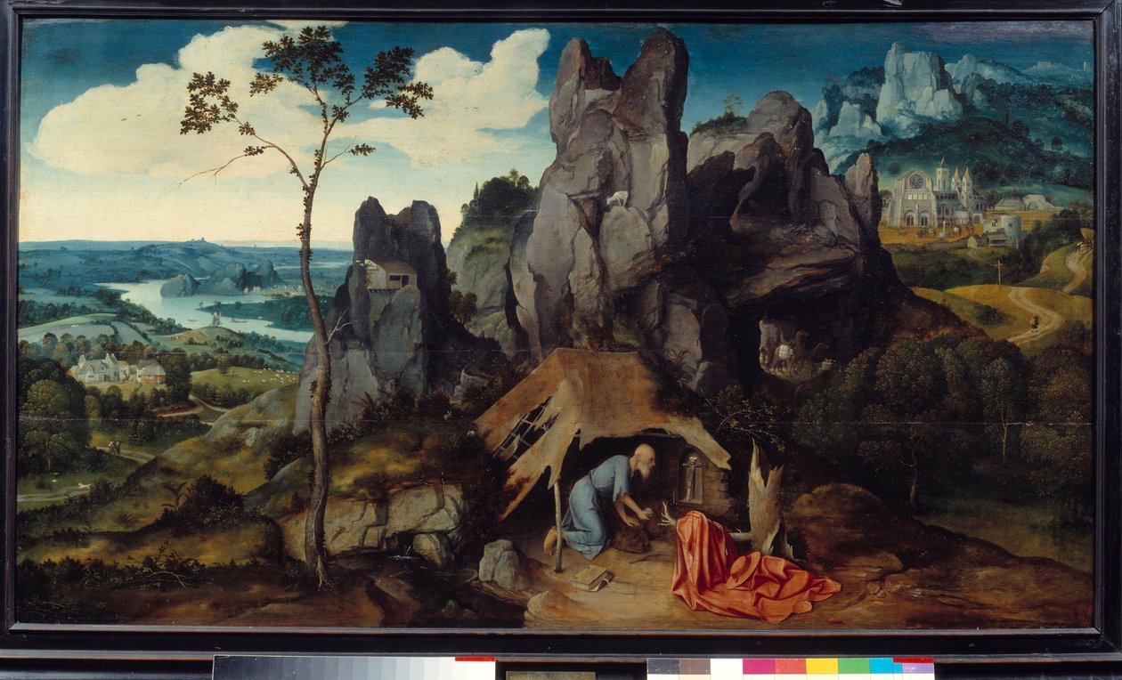 Saint Jerome in the Desert Painting by Joachim Patinir (1485-1524) بواسطة يواكيم باتينير