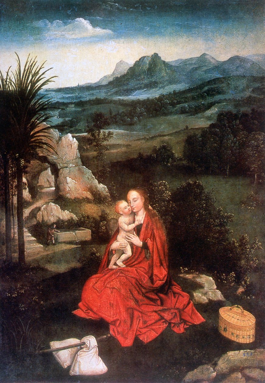 الباقي على الرحلة إلى مصر ، التفاصيل ، c1500-1524 بواسطة يواكيم باتينير