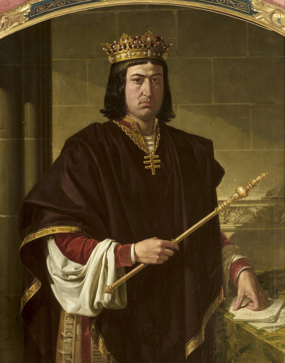 صورة للملك فرديناند الثاني ملك أراغون (1452-1516) بواسطة Joachin Dominguez Becquer