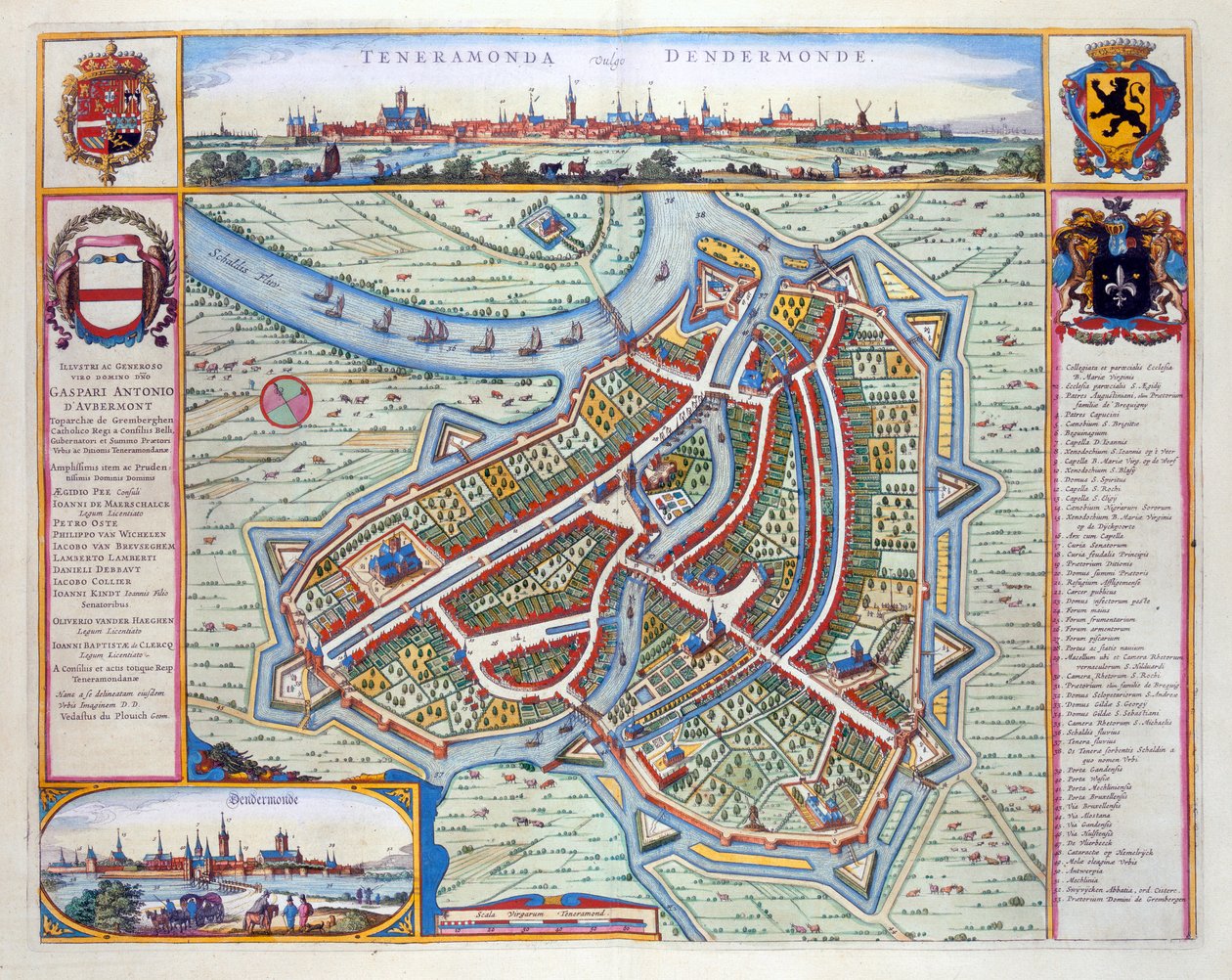 Dendermonde ، 1649 (النقش اليدوي) بواسطة جوان بلاو