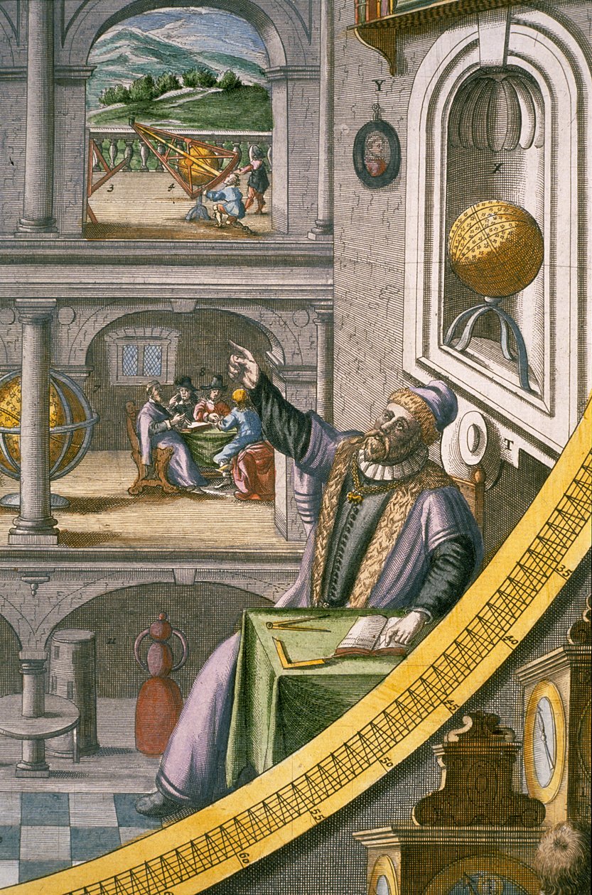 تايكو براهي (1546-1601) البالغ من العمر 40 عامًا ، من بين أدواته الفلكية ، من `` أطلس ميجور &39;&39; ، ج. بواسطة جوان بلاو