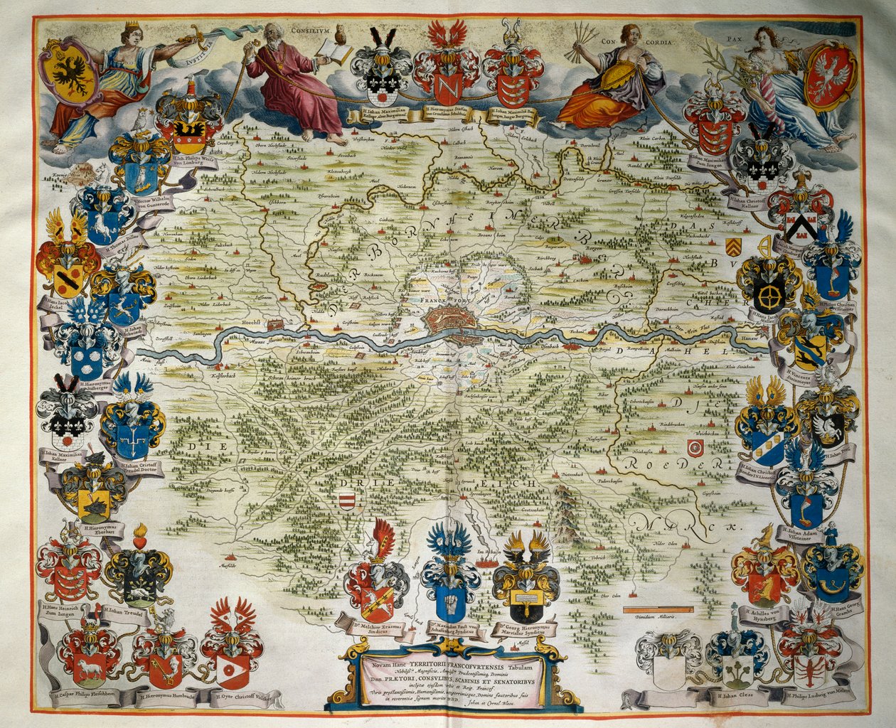 فرانكفورت وأراضيها ، المجلد الثالث ، أطلس مايور ، بقلم جوان بلاو (1596-1673) ، نقش على النحاس ، أمستردام بواسطة جوان بلاو