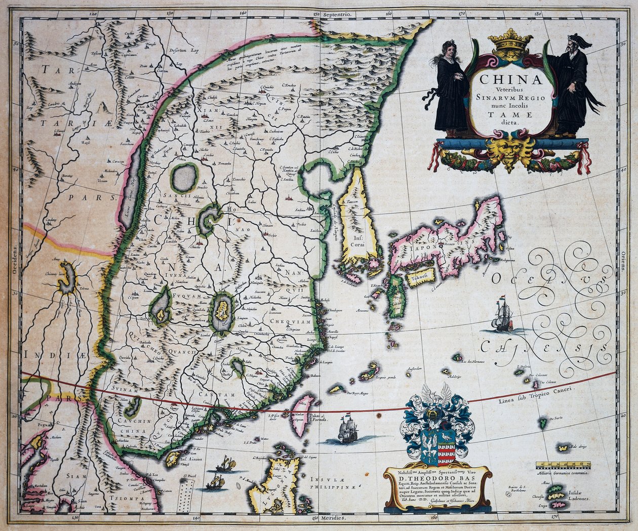 خريطة الصين ، بقلم جوان بلاو (1596-1673) بواسطة جوان بلاو