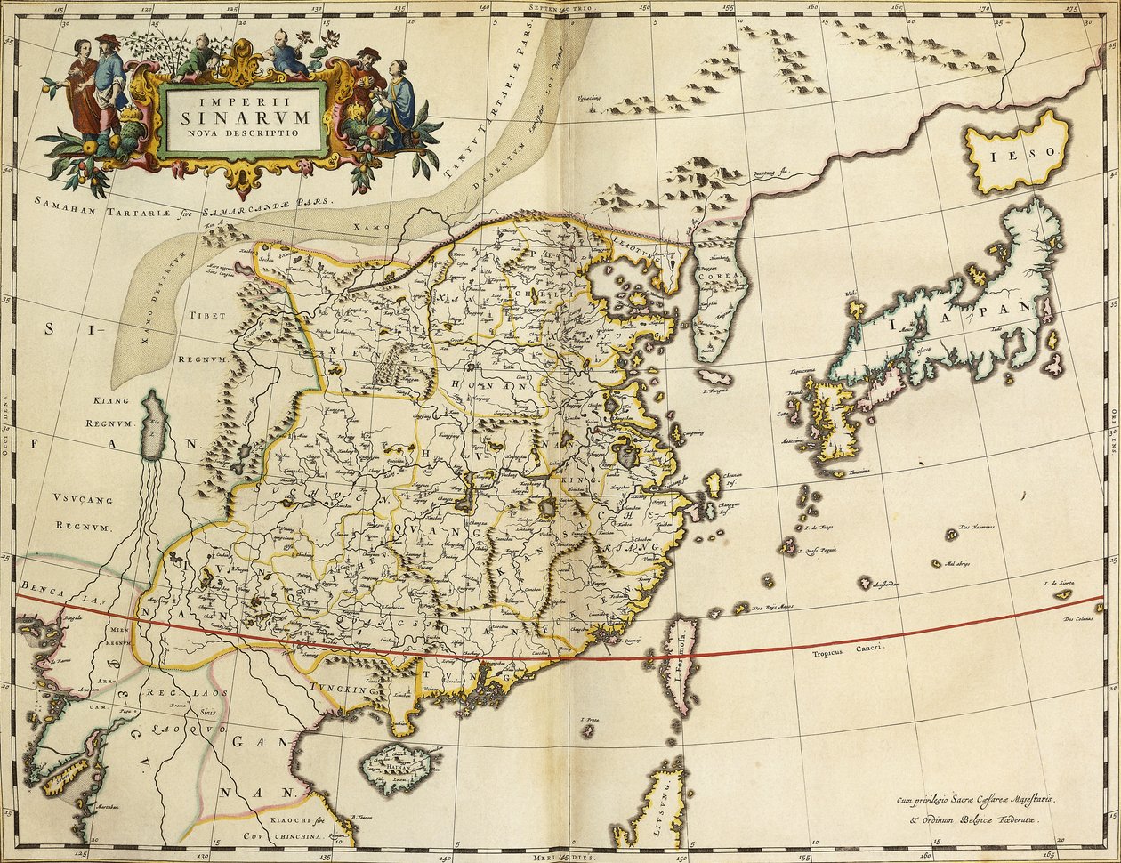 خريطة الصين ، من "أطلس مايور سيف كوزموغرافيا بلافيانا" ، 1662 بواسطة جوان بلاو