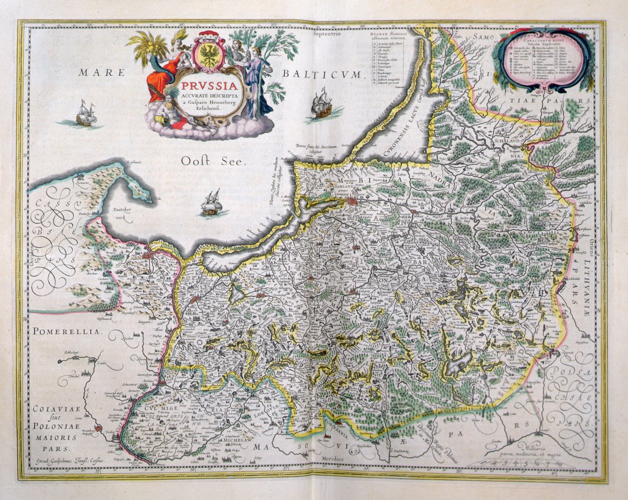 خريطة شرق بروسيا. من Le Theatre du Monde أو Nouvel Atlas بواسطة جوان بلاو