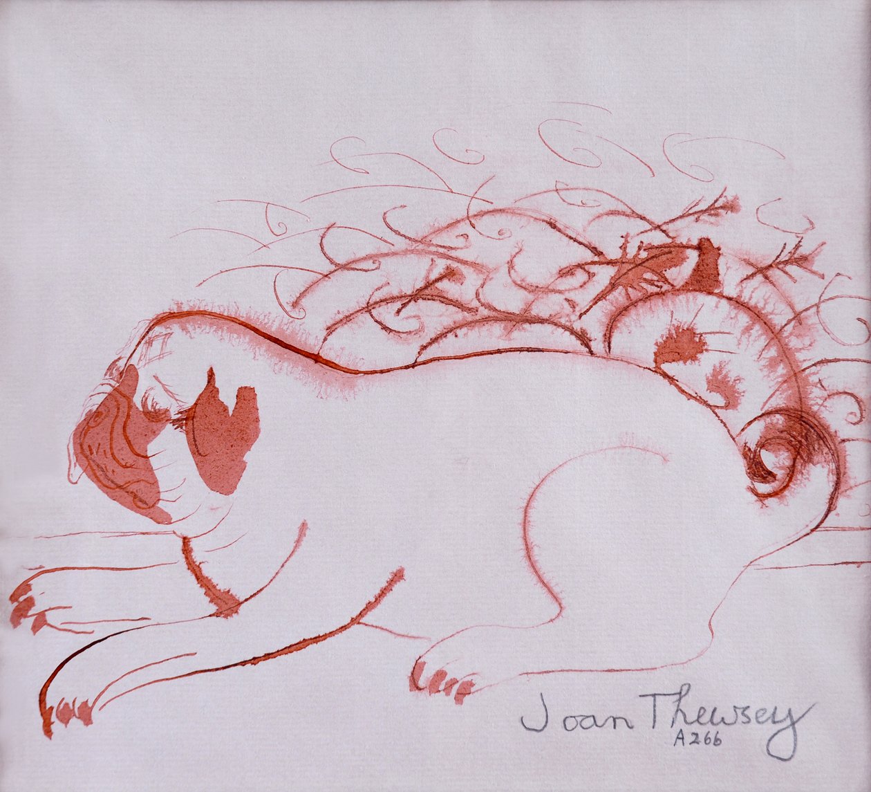 Pug Puppy 2،2005 (حبر على ورق مبلل) بواسطة جوان ثيسي