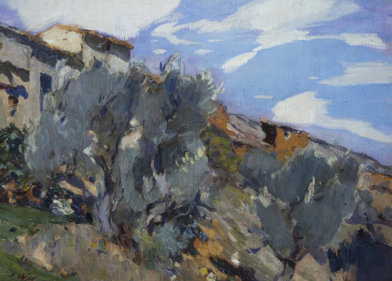 مزرعة مع غابة بواسطة Joaquim Mir i Trinxet