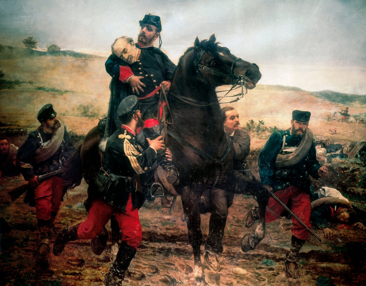 وفاة ماركيز ديل دويرو (الحرب الكارلية الثالثة). لوحة جواكين أغراسوت واي جوان (1836-1919) بواسطة Joaquin Agrasot y Juan