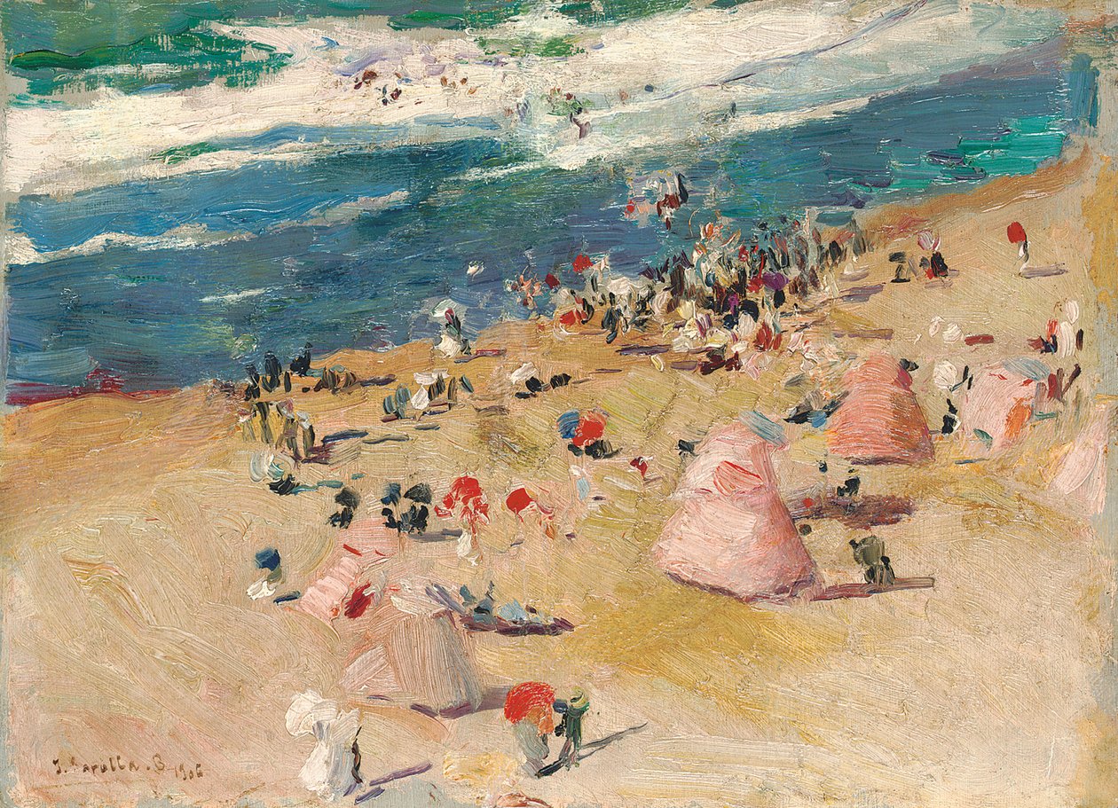 الشاطئ في بياريتز ، 1906 بواسطة خواكين سورولا