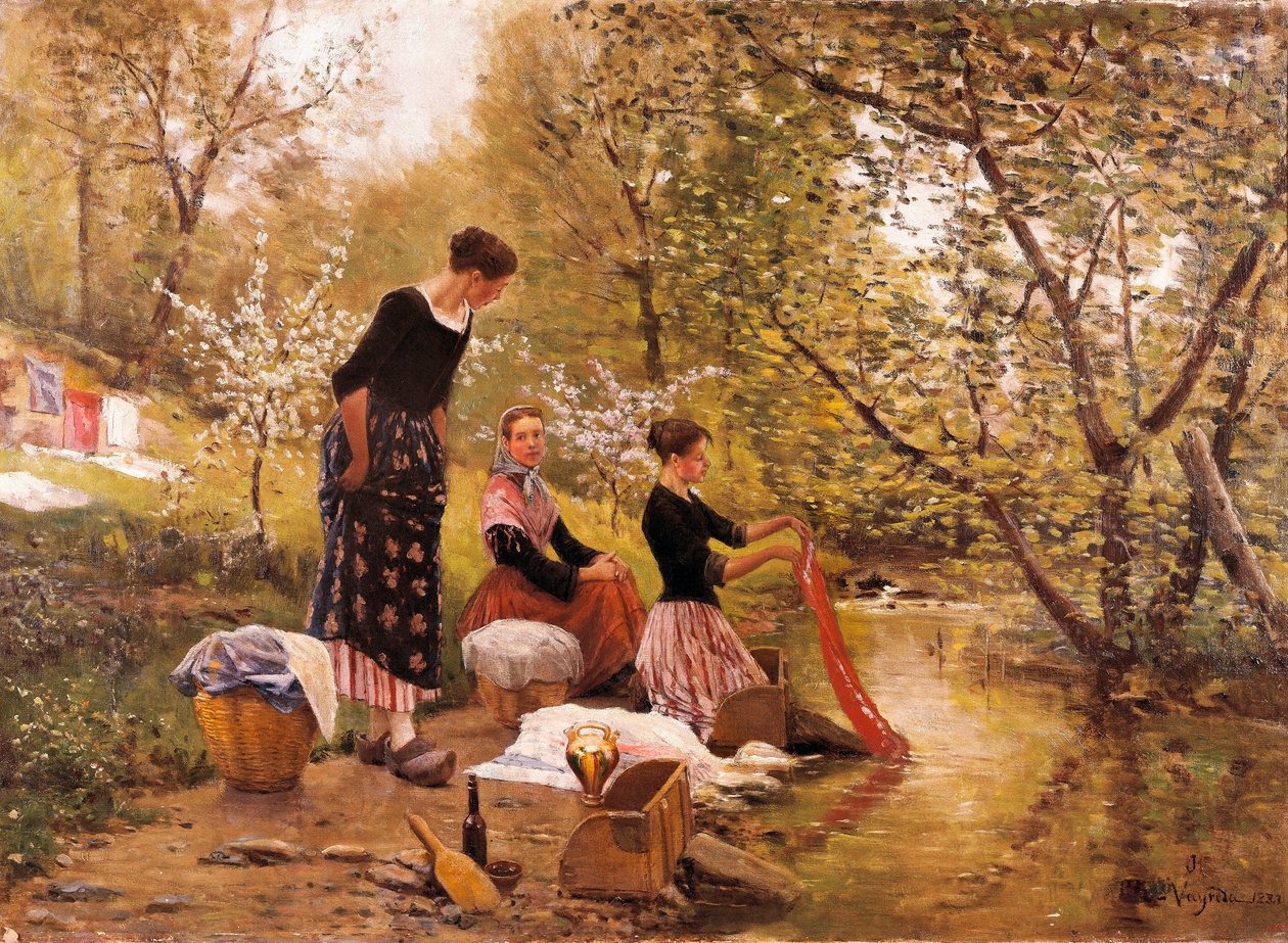 لوحة "الغسالات" لجواكيم فايريدا إي فيلا (1843-1894). 1883 بواسطة جواكين فايريدا