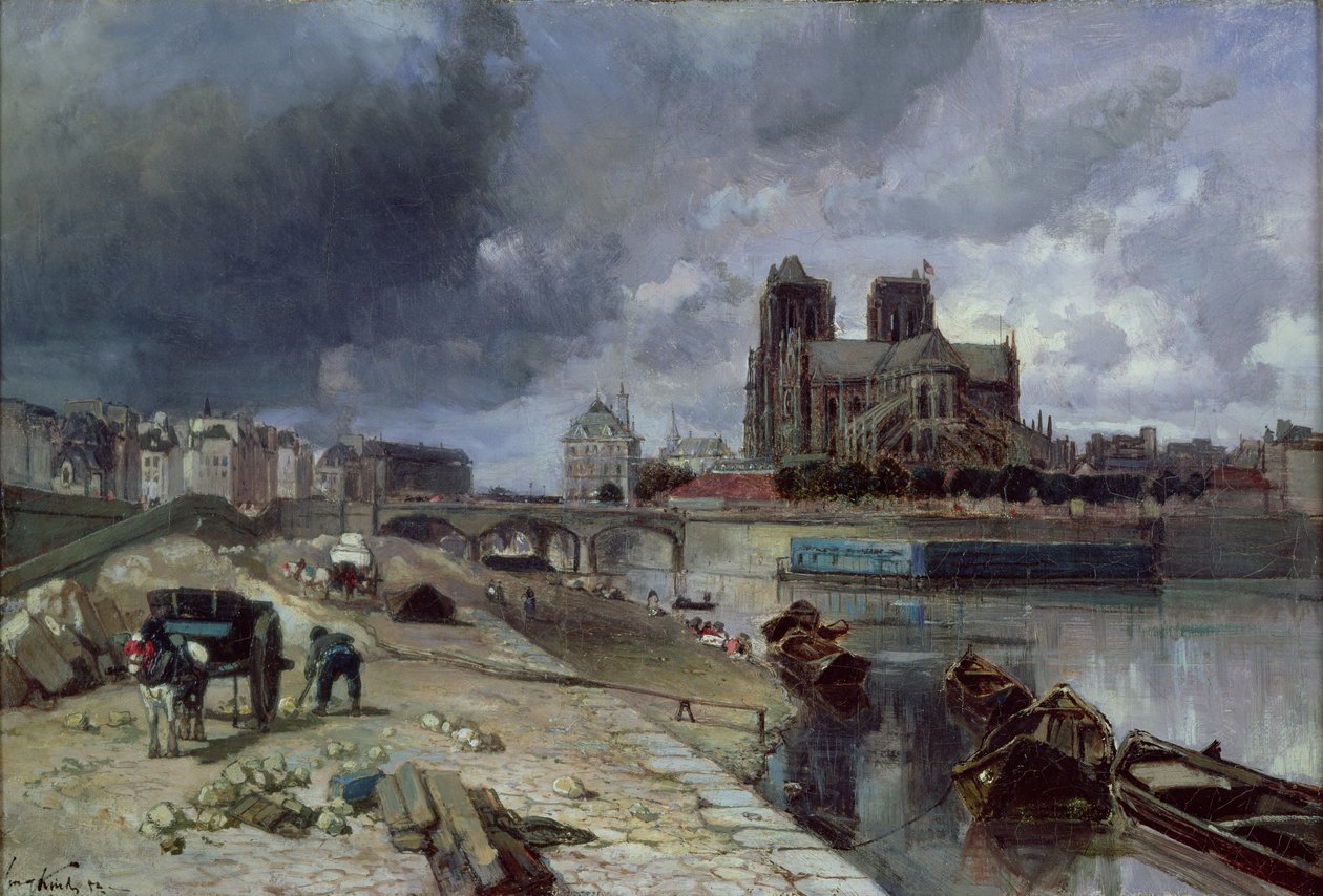 نوتردام من Quai de la Tournelle ، 1852 بواسطة يوهان بارثولد جونغكيند