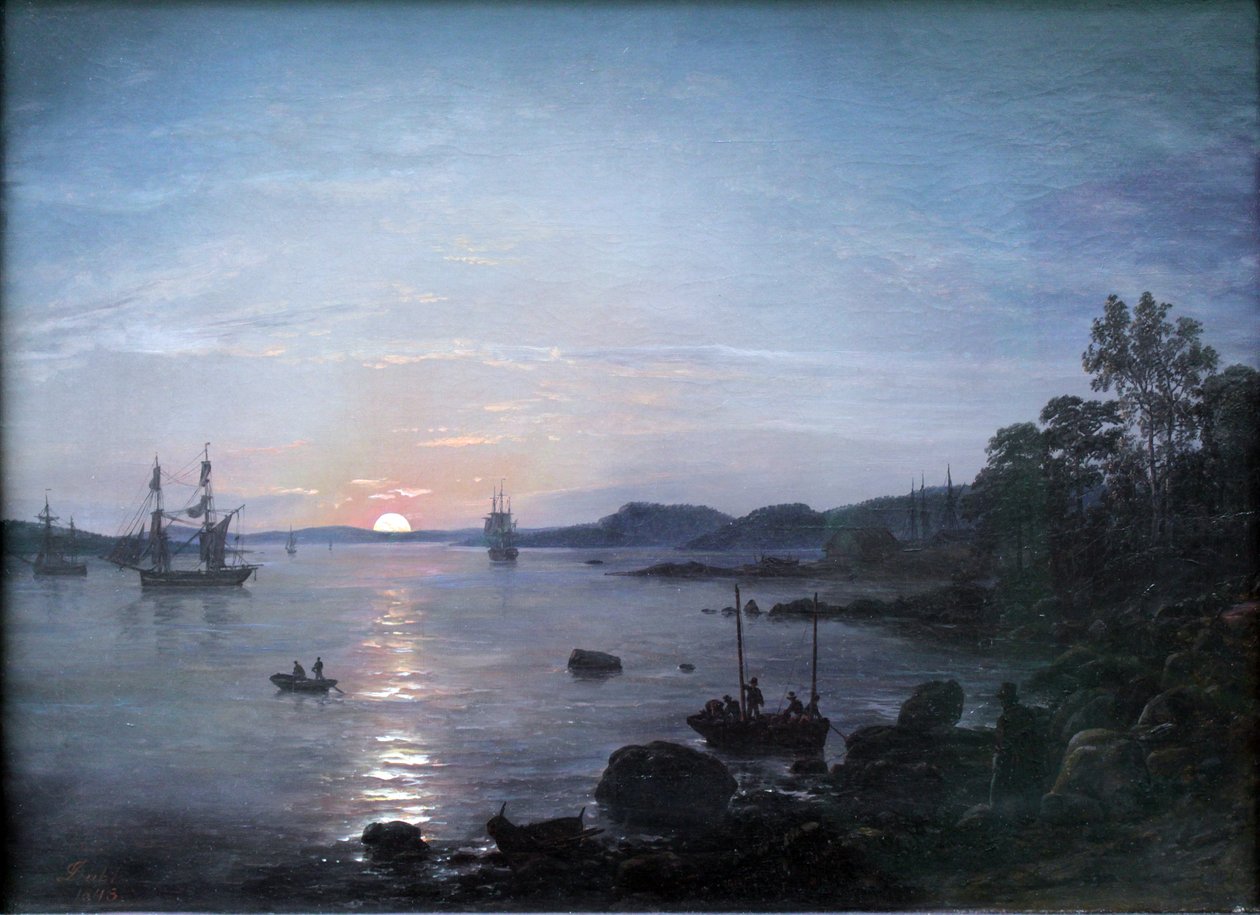 Fjord قرب Holmestrand بواسطة يوهان كريستيان دال