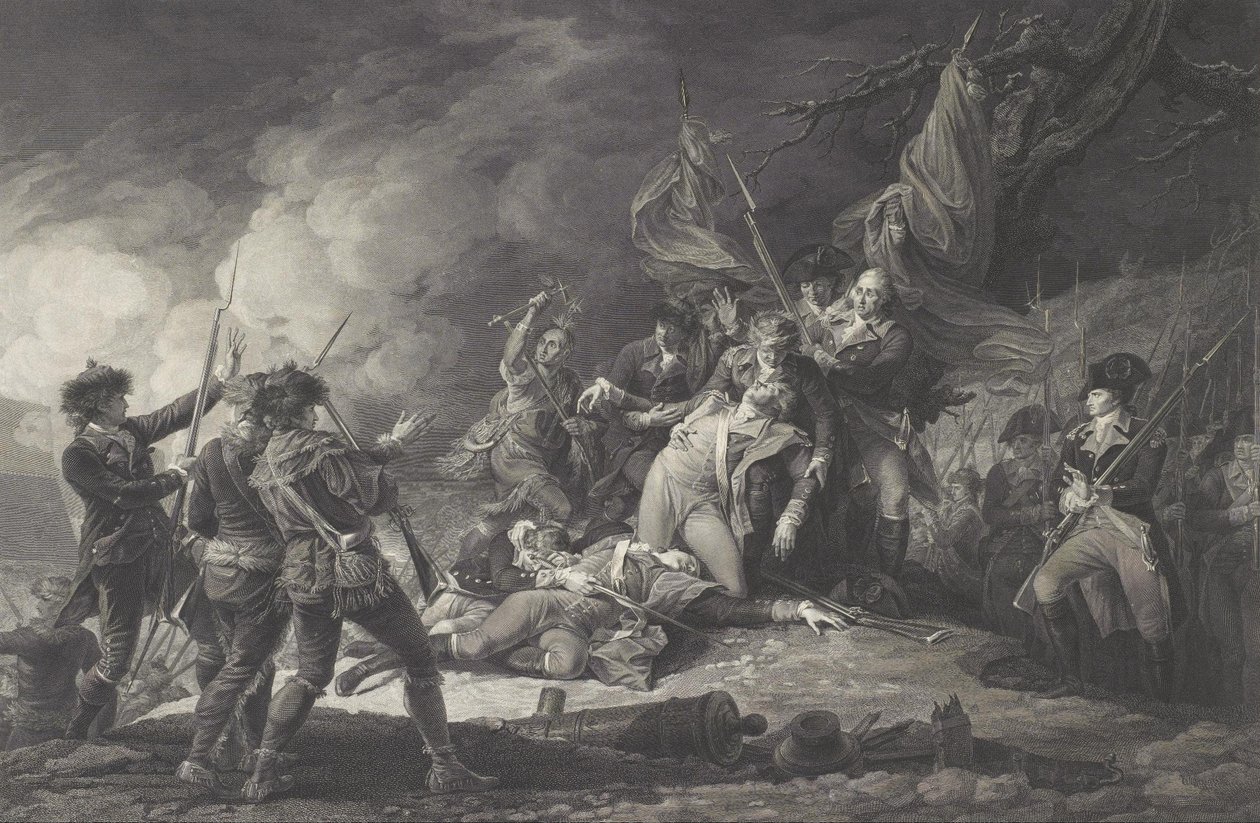 وفاة الجنرال مونتغمري ، في هجوم كيبيك ، ديسمبر 1775 بواسطة يوهان فريدريك كليمنز