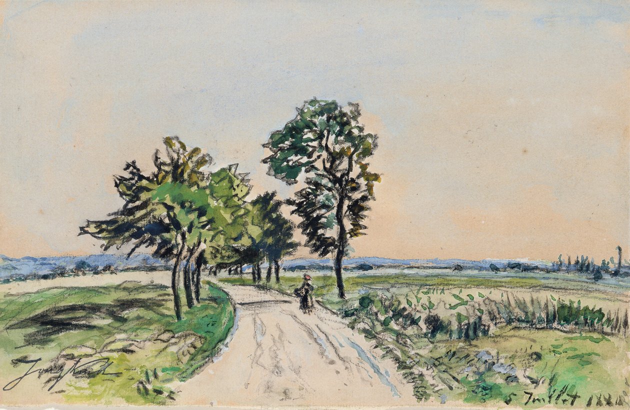 The Cote St. Andre to Grand Lemps Road، 1880 بواسطة يوهان بارثولد جونغكيند