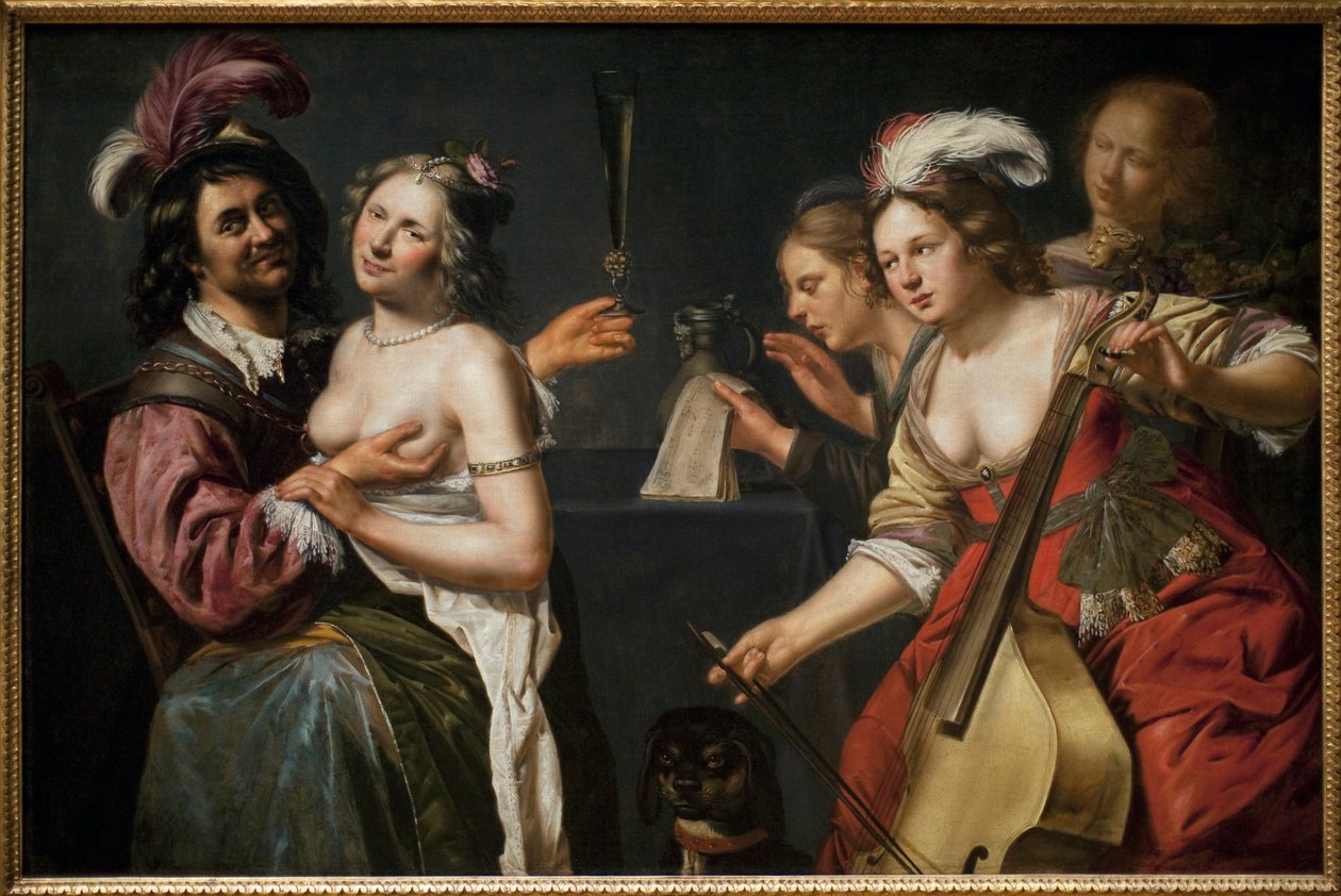 الابن الضال أو "رمز الحواس الخمس" ". رسم يوهانس بايك (1600-1654) ، زيت على قماش بواسطة يوهان بيك