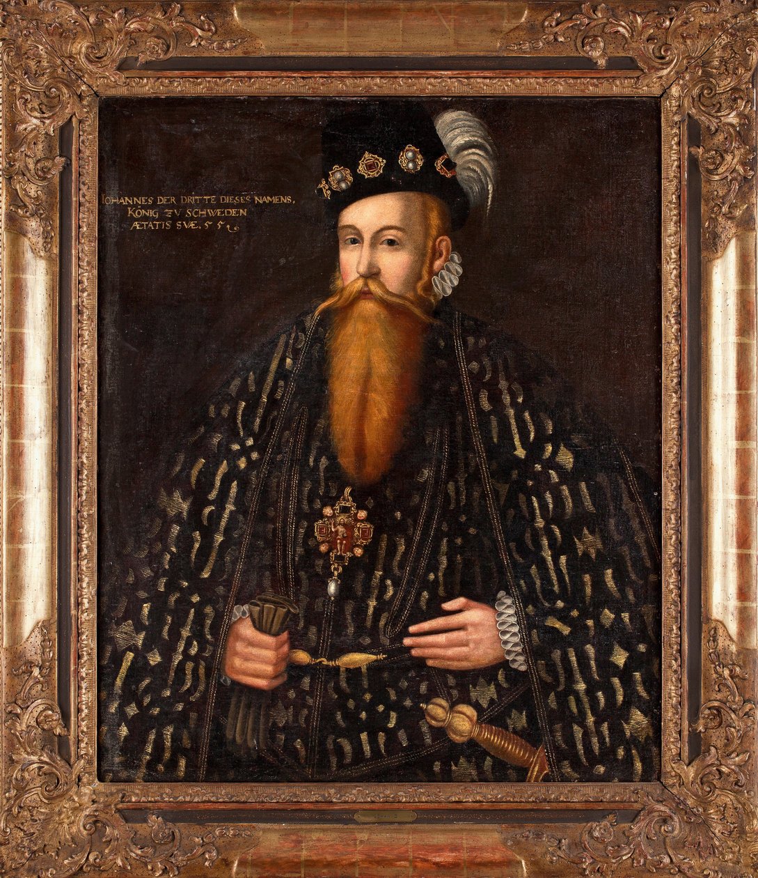 ملك السويد يوحنا الثالث (1537-1592) - رسم يوهان بابتيستا فان أوثر (كلام) (نشط 1562-1597) ، زيت على قماش (101 × 83 سم) بواسطة يوهان بابتيستا فان (نشط 1562 1597) أوثر