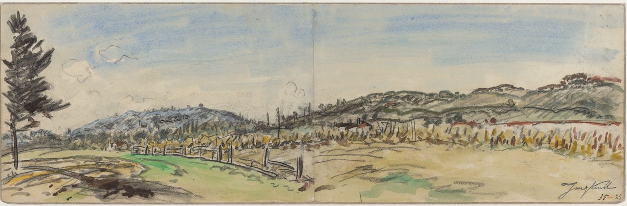 الريف بالقرب من Brezins ، بين Grenoble و Vienne ، 1880. بواسطة يوهان بارثولد جونغكيند