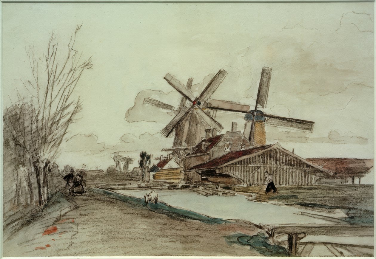 The Stolk Mills، روتردام بواسطة يوهان بارثولد جونغكيند