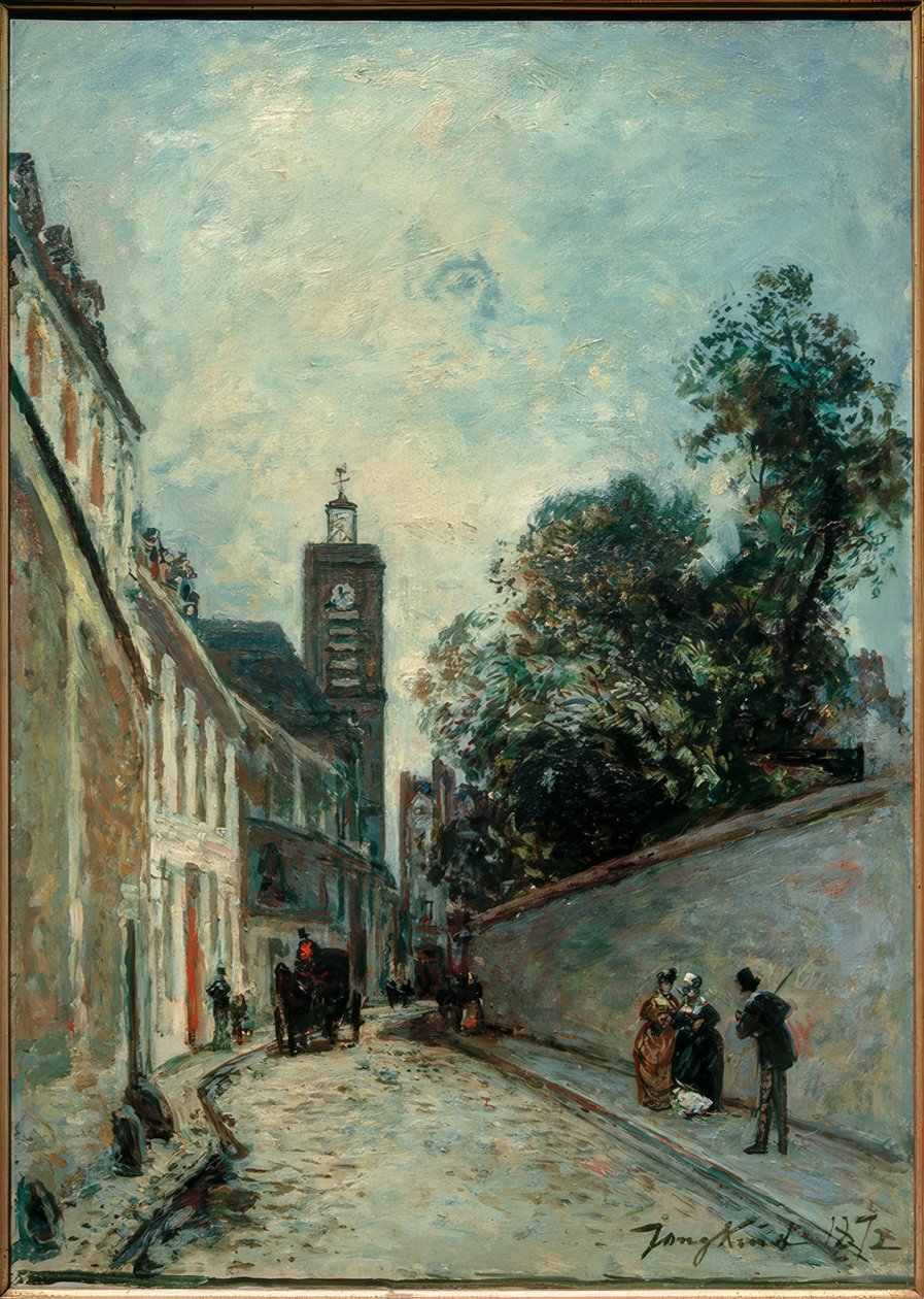 Die Rue de l&39;Abbé-de-l&39;Épée und die Kirche Saint-Jacques du بواسطة يوهان بارثولد جونغكيند