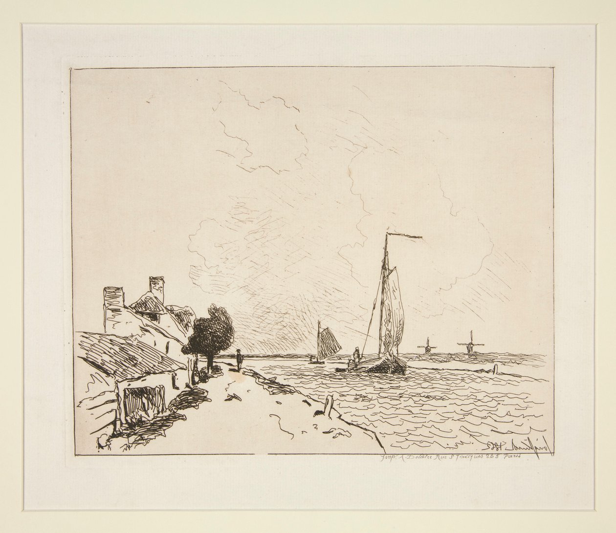 القاربان؟ الإبحار (The Two Sailboats) بواسطة يوهان بارثولد جونغكيند