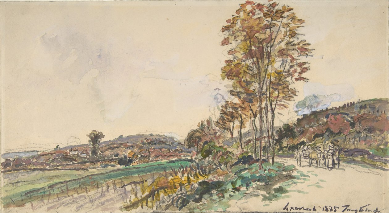 طريق بالقرب من La Côte-Saint-André ، 1885. بواسطة يوهان بارثولد جونغكيند