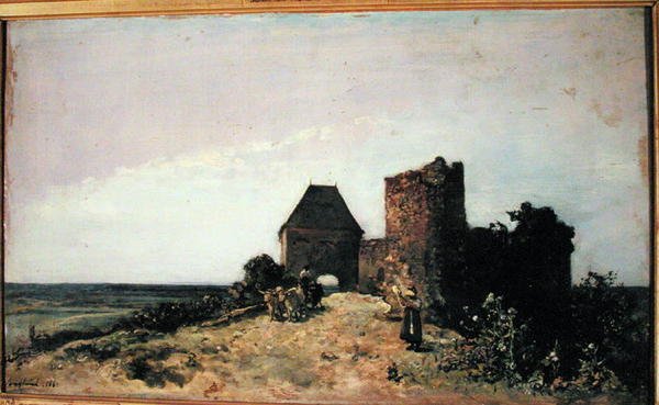أطلال شاتو دي روزمونت (نيفر) 1861 بواسطة يوهان بارثولد جونغكيند