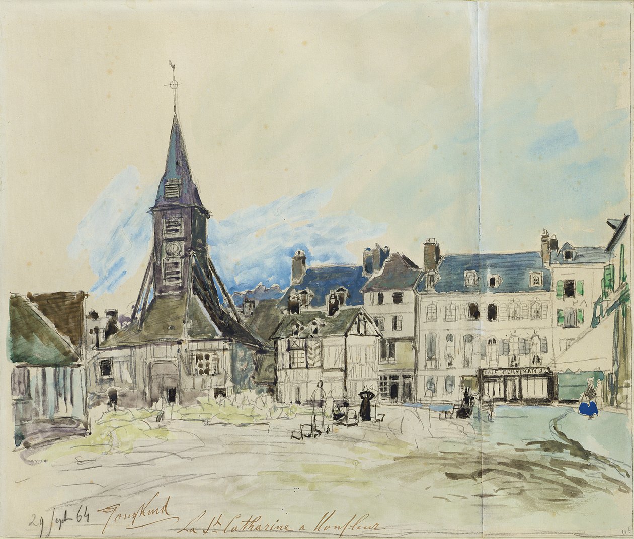 كنيسة سانت كاترين ، Honfleur ، 1864 بواسطة يوهان بارثولد جونغكيند