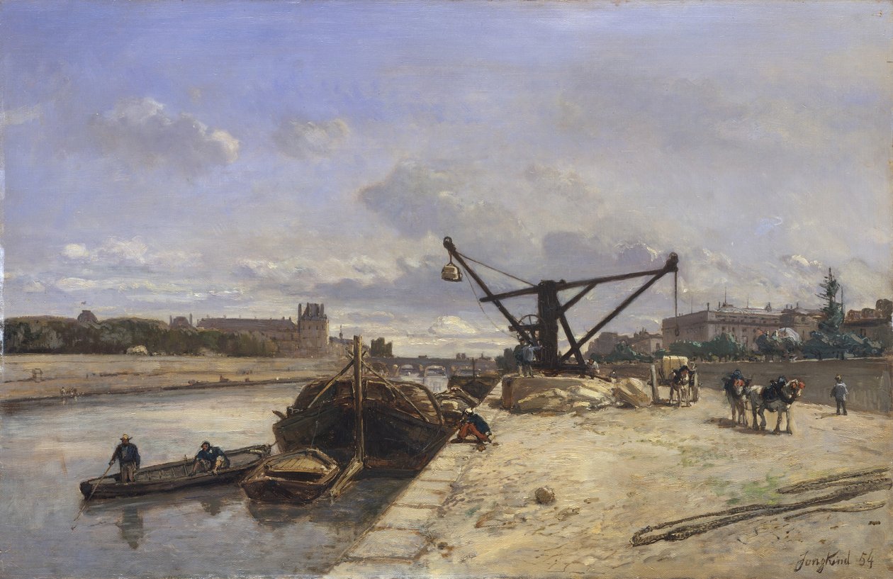 منظر من Quai dOrsay ، 1854. بواسطة يوهان بارثولد جونغكيند