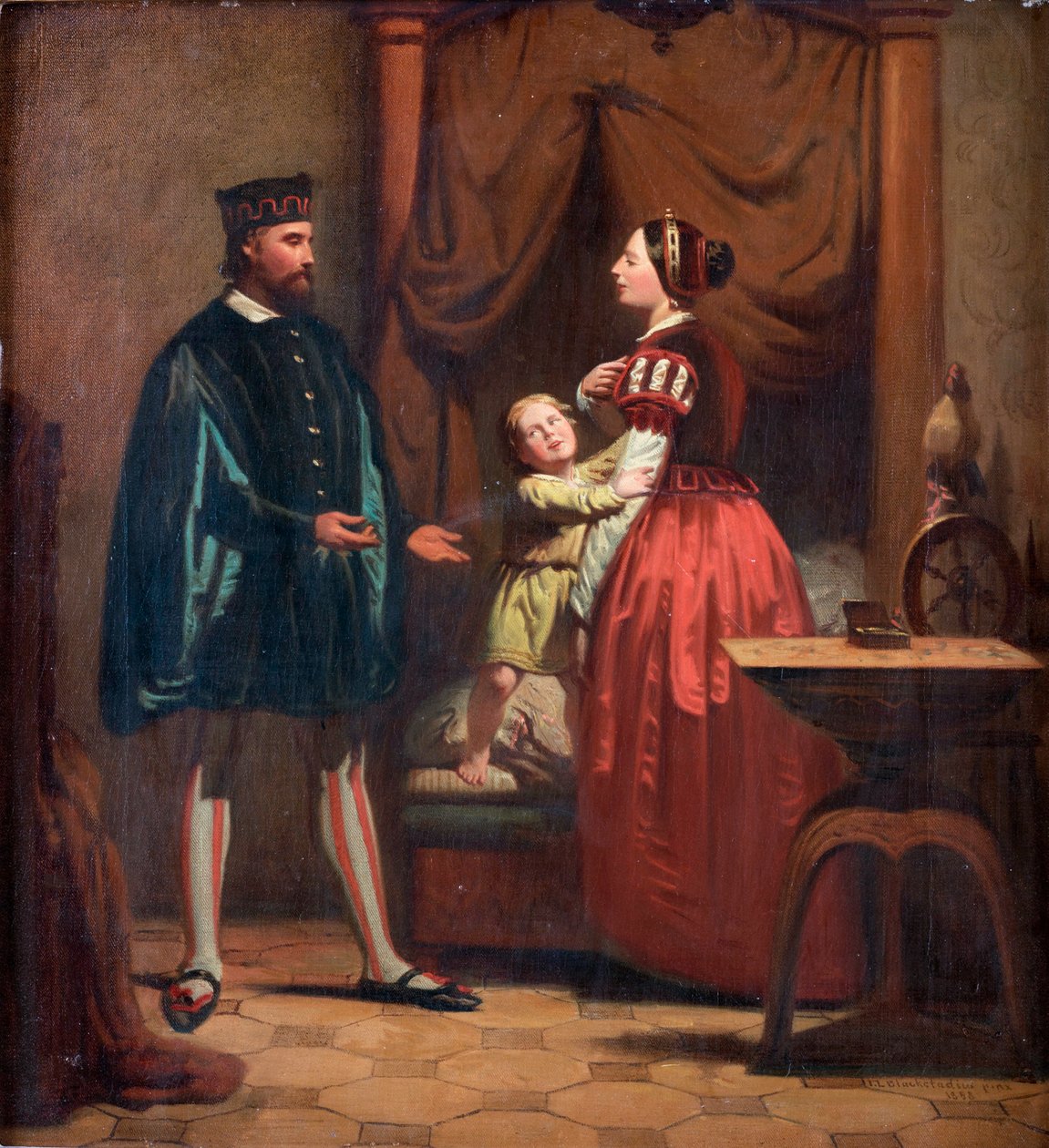 كاثرين مانزداتر (1550-1612) ، إريك الرابع عشر دي سويدي (1533-1577) وآخرون ليور غوستاف (1568-1607) - كارين مانسدوتر ، إريك الرابع عشر وسون غوستاف - بينتور دي يوهان زاكرياس بلاكستاديوس (1816-1875) بواسطة يوهان بلاكستاديوس