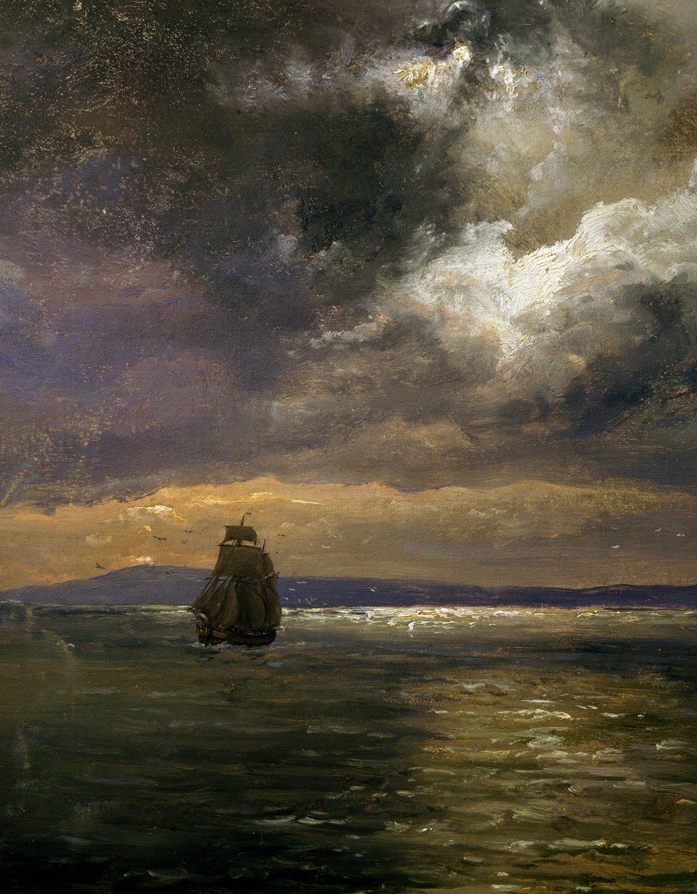 منظر لكريستيانيافيوردن ، بقلم يوهان كريستيان كلاوسن دال (1788-1857) ، تفاصيل ، النرويج بواسطة يوهان كريستيان دال