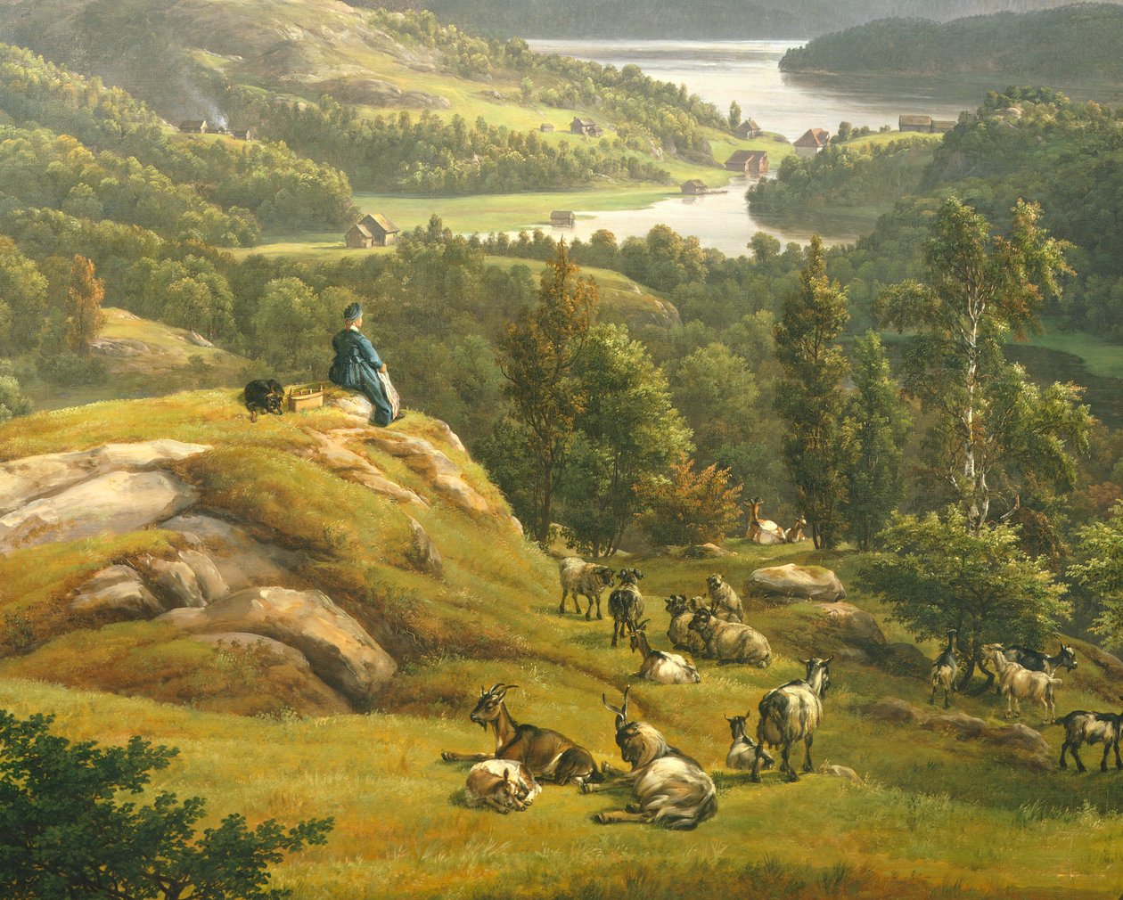 View of Lysenkloster near Bergen by Johan Christian Clausen Dahl (1788-1857), Norway 19th century بواسطة يوهان كريستيان دال
