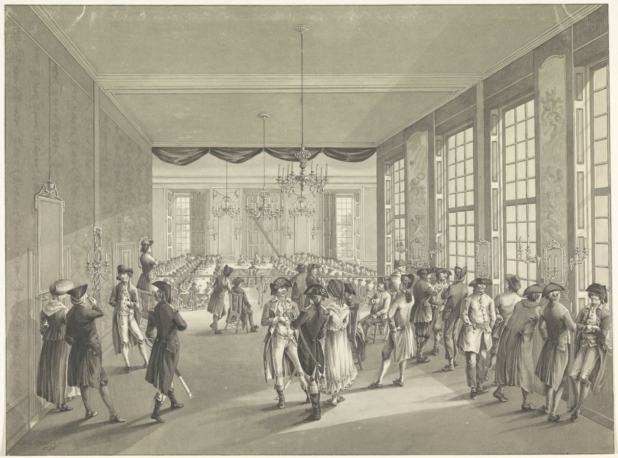 الجمعية المركزية العامة في لاهاي ، 1795 عقدت الجمعية المركزية في سانت جوريس دولين في لاهاي في عام 1796 (العنوان على الجسم) بواسطة يوهان دانيال دي جيسيلار