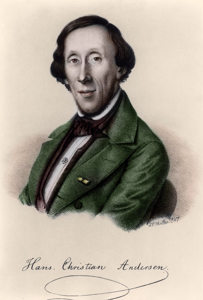 صورة هانز كريستيان أندرسون (1805-1875) (تلوين لاحق) بواسطة يوهان فريدريك مولر