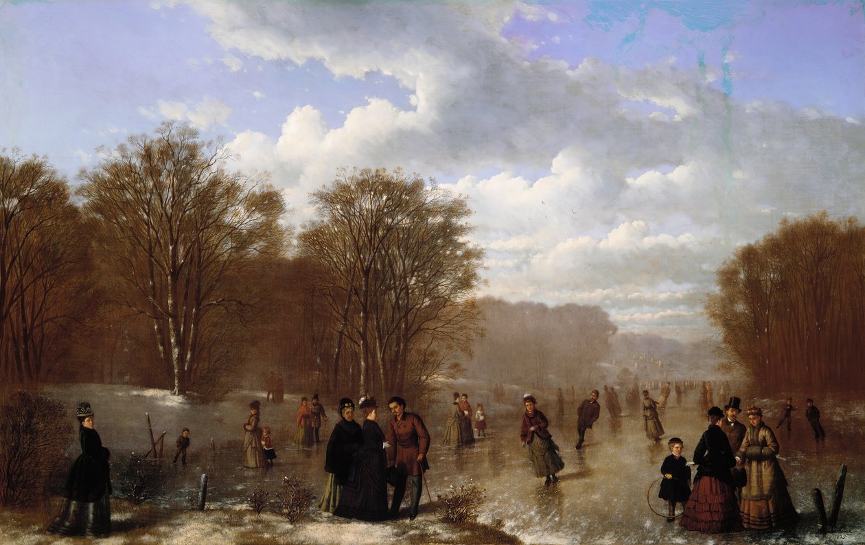 التزلج على Wissahickon ، 1875. بواسطة جوهان مينجلز كلفرهاوس