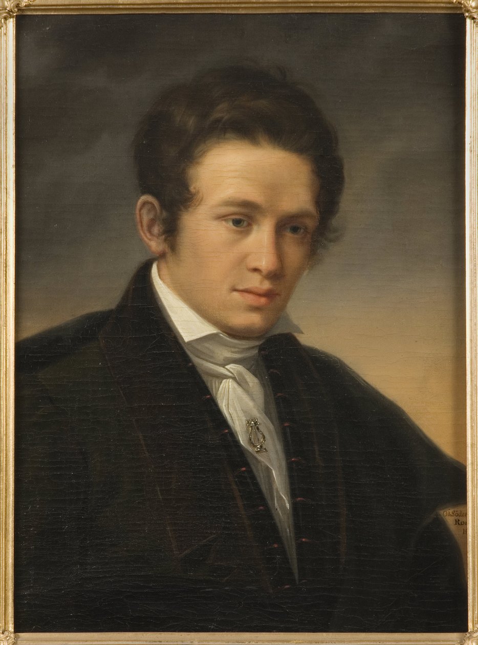 صورة للشاعر كارل أوغست نيكاندر (1799-1839) ، بقلم سوديرمارك ، أولوف جوهان (1790-1848). زيت على قماش بواسطة يوهان أولاف سوديرمارك