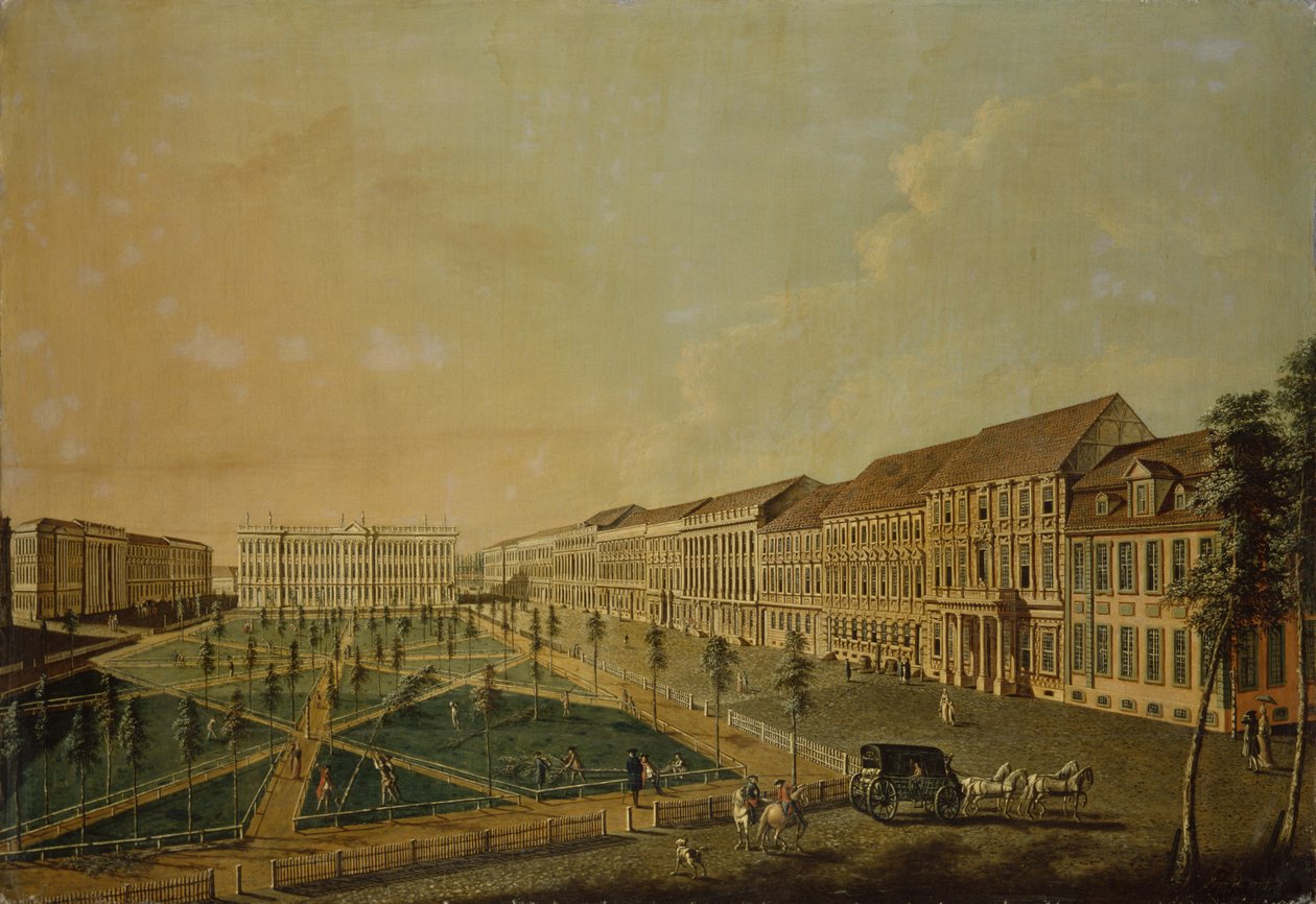 منظر لـ Wilhelmsplatz من الجنوب ، 1773 بواسطة يوهان فريدريش ماير