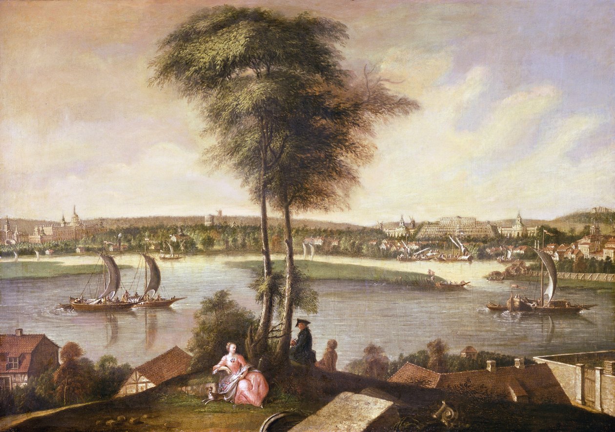 منظر لمتنزه سانسوسي من براوهاوسبرغ ، 1772 بواسطة يوهان فريدريش ماير