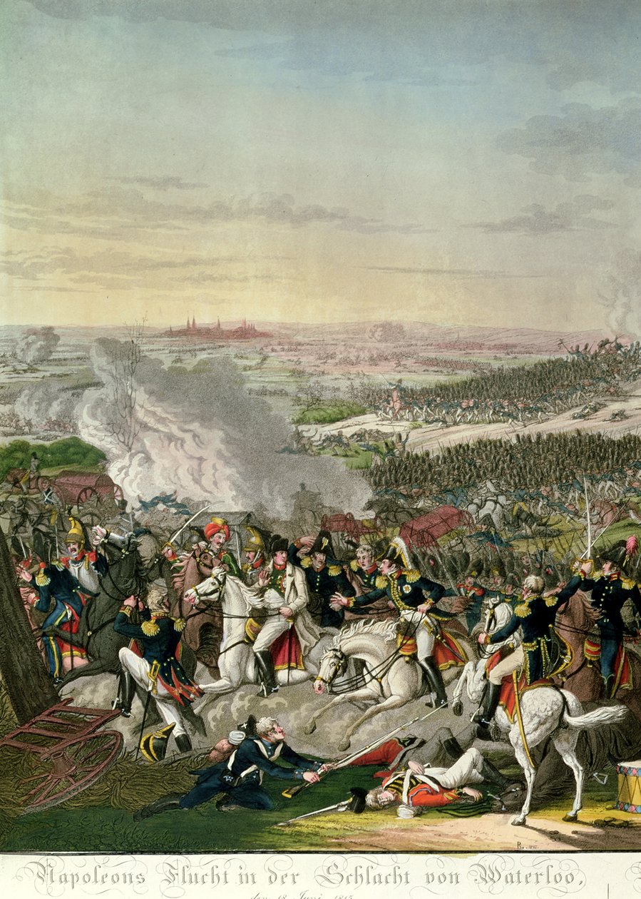 رحلة نابليون الأول (1769-1821) معركة واترلو ، 18 يونيو 1815 ، 1816 بواسطة يوهان موريتز روجينداس