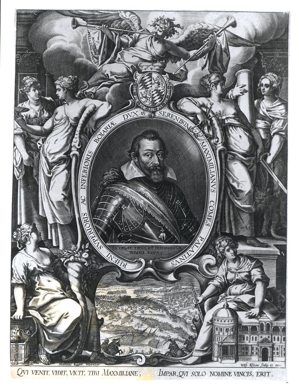 صورة لماكسيميليان الأول في بافاريا ، منقوش بواسطة فولفجانج كيليان (1581-1662) بواسطة يوهان ماتياس كاجر