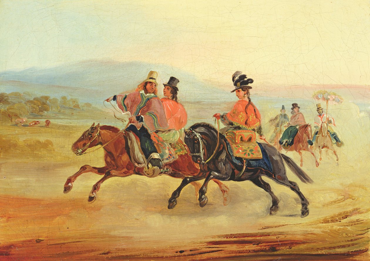 الراكبون الشيليون ، c.1835-36 بواسطة يوهان موريتز روجينداس